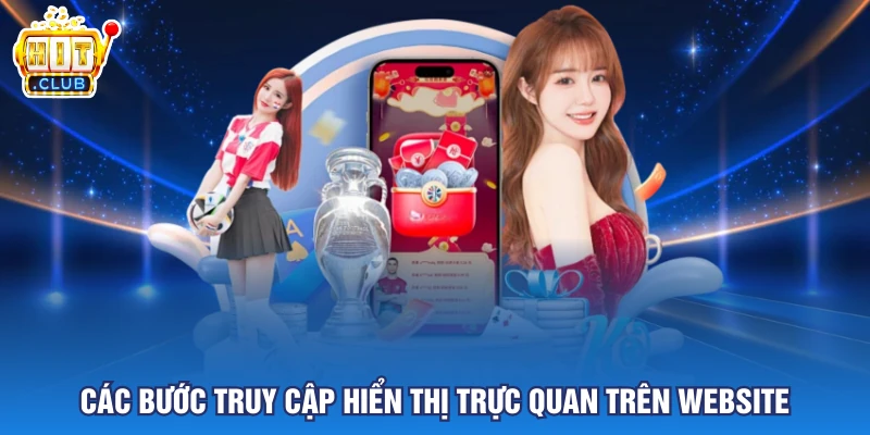 Các bước truy cập hiển thị trực quan trên website